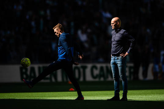 Sundsvalls tränare Joel Cedergren före  fotbollsmatchen i