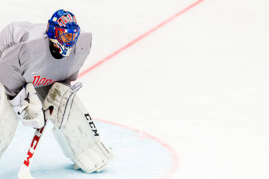 Goaltender Henrik Haukeland of Norway