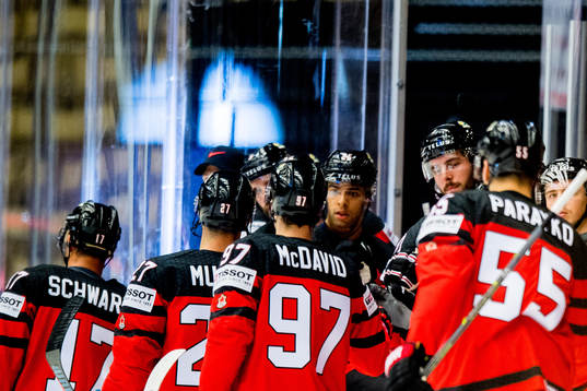 Jaden Schwartz, Ryan Murray, Connor McDavid and Colton