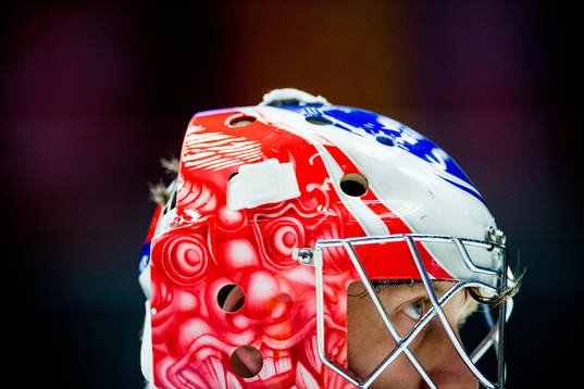 Goaltender Matt Dalton of South Korea