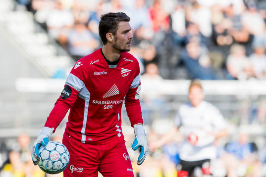 Goalkeeper Jonas Deumeland of Start