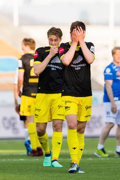 Adnan Hadzic and Espen Hammer Berger of Start look dejected