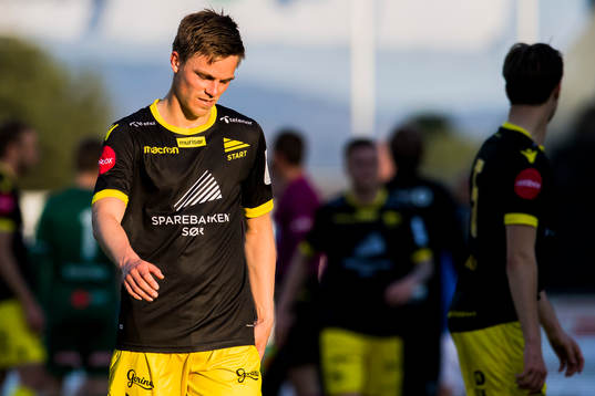 Espen Hammer Berger of Start look dejected