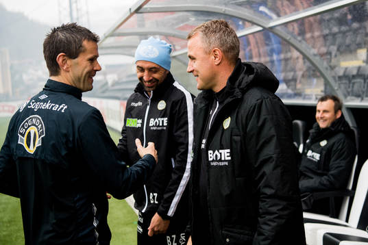Eirik Bakke, head coach of Sogndal, and Bengt Sæternes,