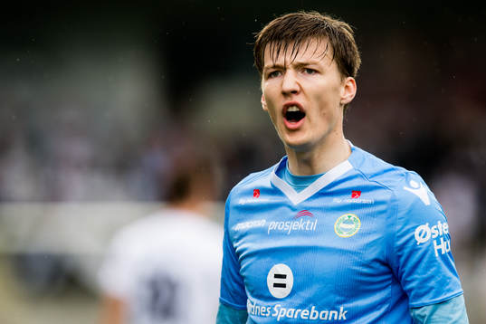 Axel Kryger of Sandnes Ulf reacts
