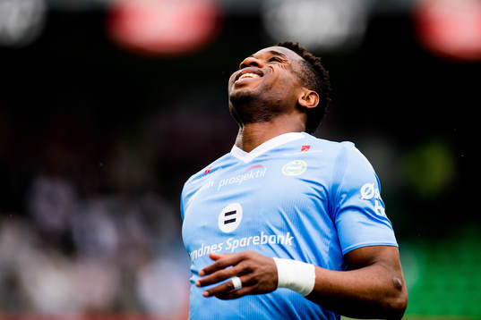Kachi of Sandnes Ulf reacts