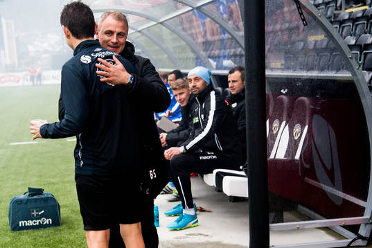 Eirik Bakke, head coach of Sogndal, and Bengt Sæternes,