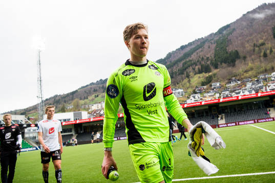 Goalkeeper Mathias Dyngeland of Sogndal