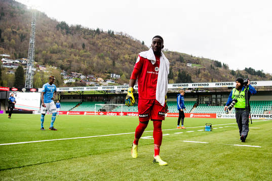 Goalkeeper Arnold Origi of Sandnes Ulf