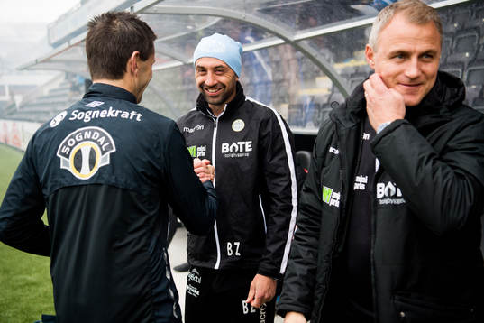 Eirik Bakke, head coach of Sogndal, Bojan Zajic, assistant