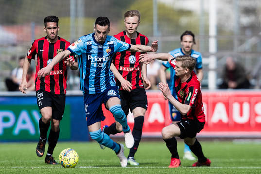 Djurgårdens Haris Radetinac och Brommapojkarnas Jacob