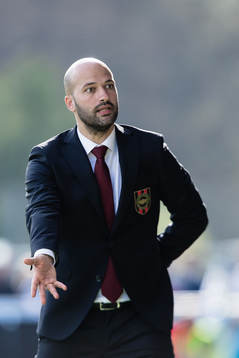 Brommapojkarnas tränare Luis Pimenta reagerar
