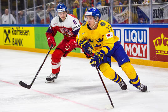 Tjeckiens  Libor Sulak och Sveriges Mattias Janmark