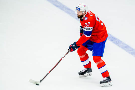 Villiam Strøm of Norway warms up