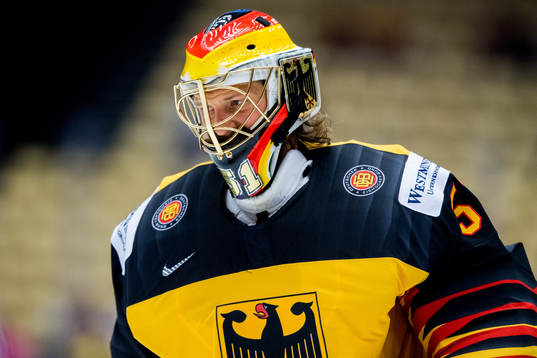Goaltender Timo Pielmeier of Germany