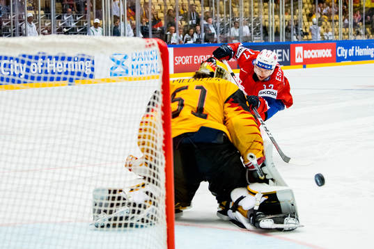 Stefan Espeland of Norway sees his penalty shoot-out