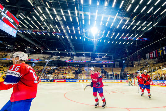 Stefan Espeland of Norway celebrates the 2-3 goal