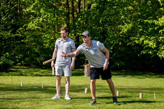 Martin Røymark and Tommy Kristiansen of Norway playing a