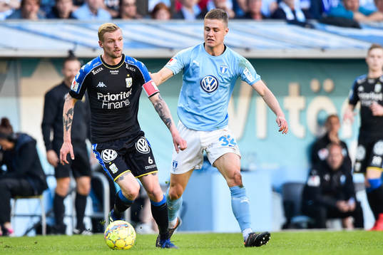 IFK Göteborgs Sebastian Eriksson och Malmö FFs Mattias