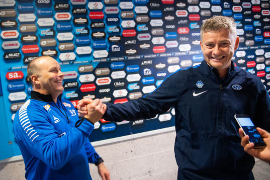 Geir Bakke, head coach of Sarpsborg 08 and Ole Gunnar
