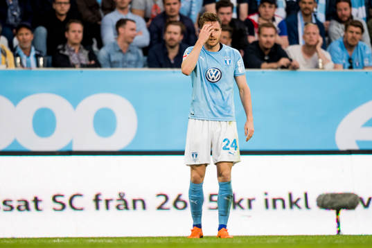 Malmö FFs Lasse Nielsen deppar