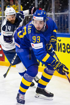 Sveriges Mika Zibanejad och Frankrikes Stephane da Costa