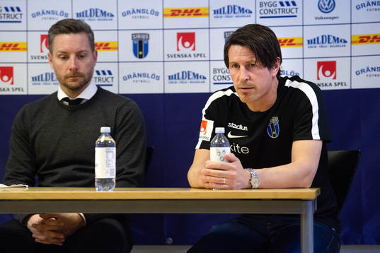 Örebros tränare Axel Kjäll och Sirius tränare Thomas