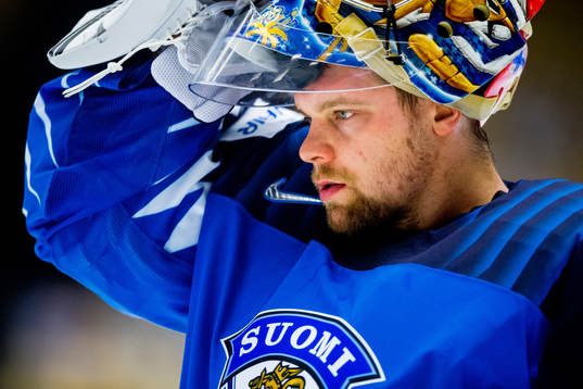 Goaltender Harri Sateri of Finland
