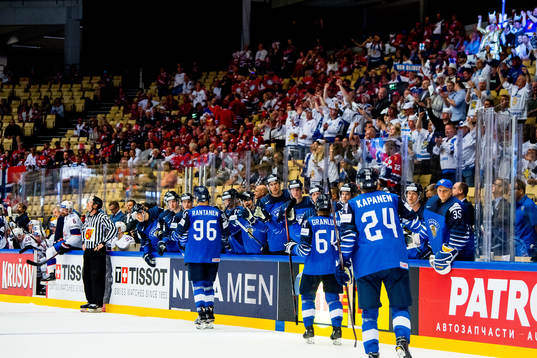 Mikko Rantanen, Mikael Granlund and Kasperi Kapanen of