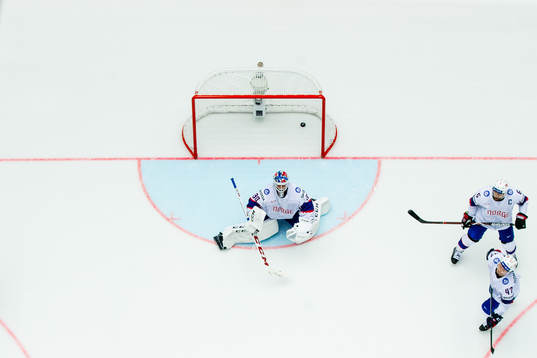 Goaltender Lars Haugen, Jonas Holøs and Alexander