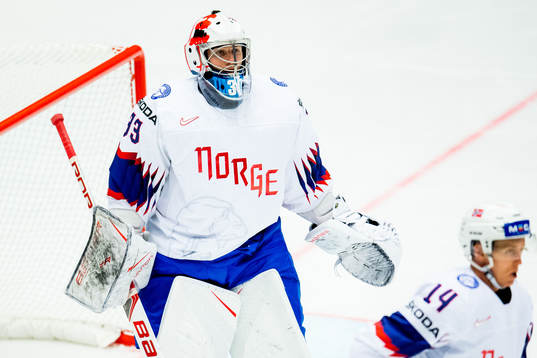 Goaltender Henrik Haukeland of Norway