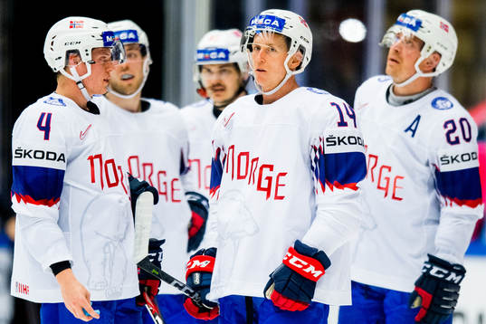 Johannes Johannesen and Dennis Sveum of Norway look dejected