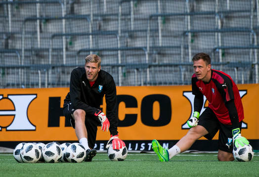 Målvakter Johan Dahlin och Fredrik Andersson