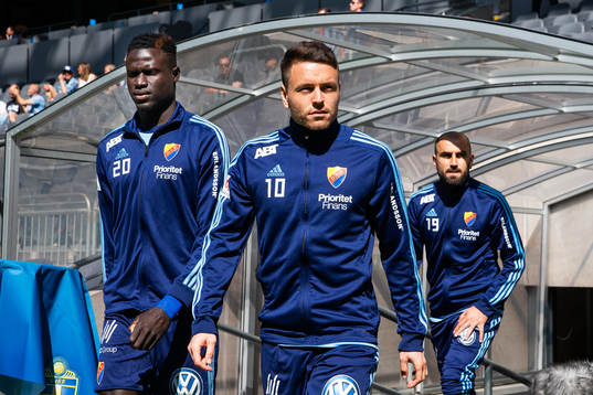 Djurgårdens Aliou Badji, Kerim Mrabti och Yura Movsisyan