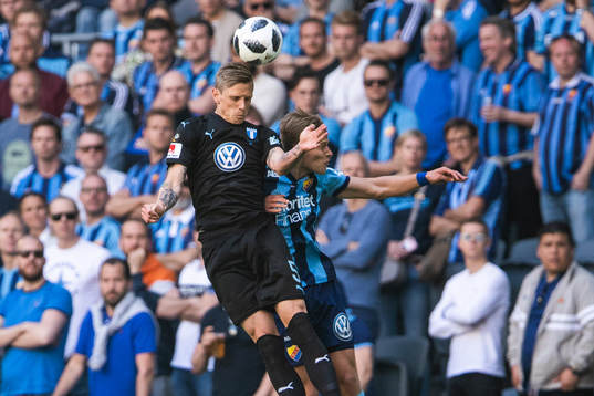 Malmö FFs Sören Rieks och Djurgårdens Felix Beijmo