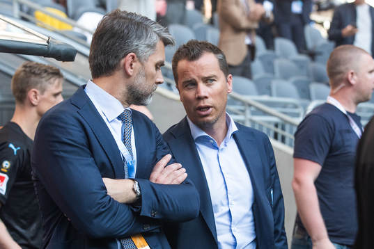 Malmö FFs VD Niclas Carlnén och sportchef Daniel Andersson