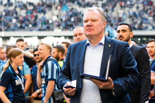 Svenska fotbollsförbundets ordförande Karl-Erik Nilsson