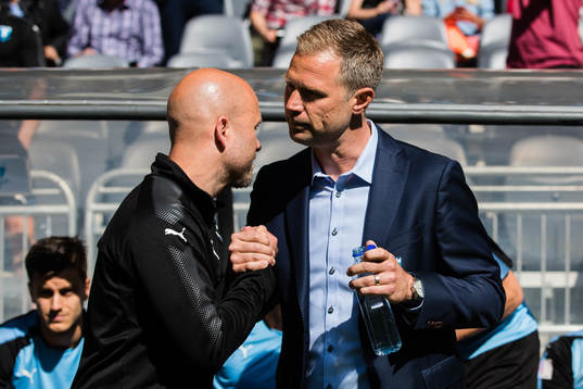 Malmö FFs assisterande tränare Olof Persson och tränare