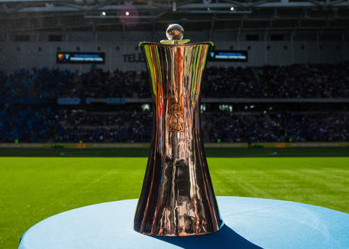HM Konung Gustaf VI Adolfs Pokal innan finalen i Svenska
