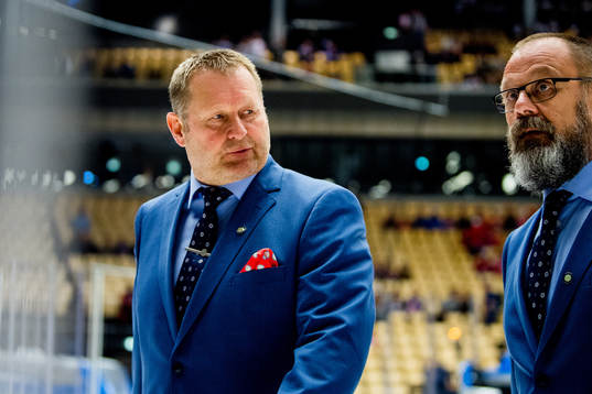 Petter Thoresen, head coach of Norway, and Per-Erik Alcén,