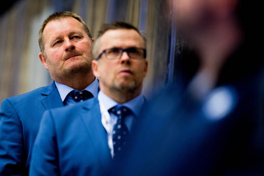 Petter Thoresen, head coach of Norway, and Sjur Robert