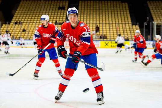 Michael Haga of Norway warms up
