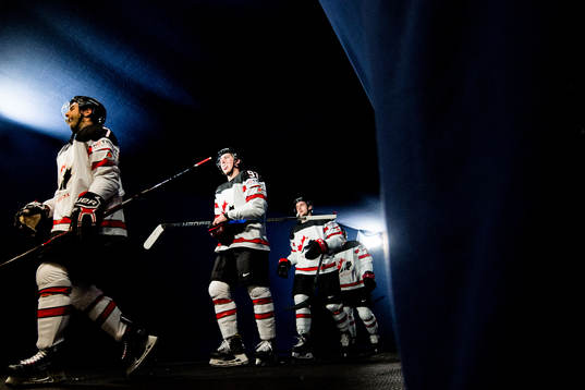 Jordan Eberle and Ryan Nugent-Hopkins of Canada