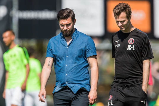 Hittarps tränare Robin Staaf och tränare Johan