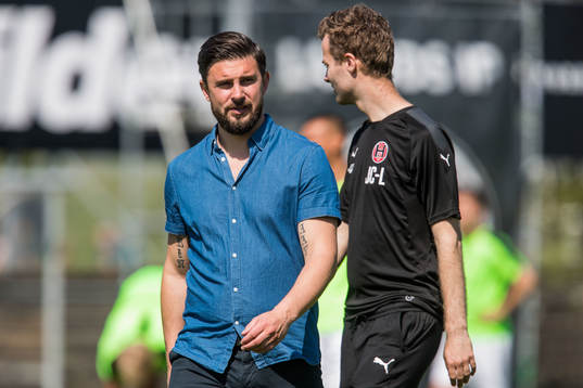 Hittarps tränare Robin Staaf och tränare Johan