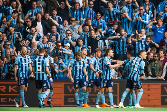 Djurgårdens spelare jublar