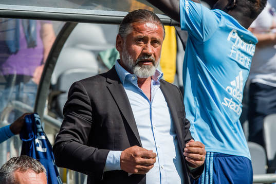 Djurgårdens tränare Özcan Melkemichel före finalen i