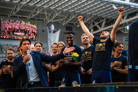 Djurgårdens Kevin Walker jublar