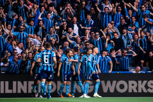 Djurgårdens spelare jublar