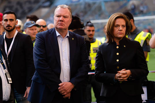 Annika Grälls, ordförande Elitfotboll Dam och Karl-Erik